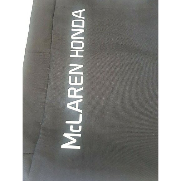 MCLAREN HONDA Racing Black Canvas Tote Bag Side Pockets Not used Large England - Picture 2 of 11